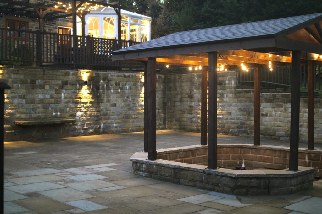 fire pit area at Habberjam Farm